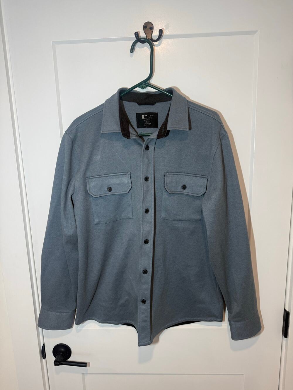 BYLT Premium Basics Coastal Overshirt. Casual Heavyweight Button Up Shacket. M